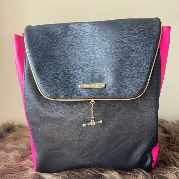 Juicy Couture Bag pack/ black and Pink - Picture 1 of 6